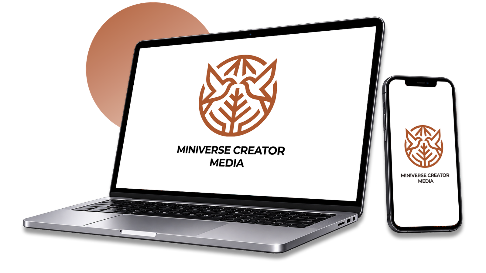 Miniverse Creator Media displayed on a laptop and phone